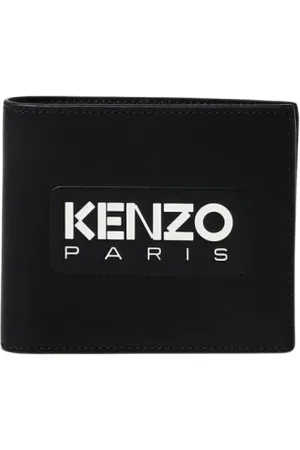 Kenzo Accessoarer, Herr, ONE Size, Läder, Svart Läder Plånbok Herr Snygg