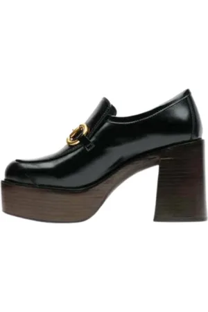 Jeffrey Campbell Skor, Dam, 39 EU, Läder, Svart och Guld Läder Mockasin