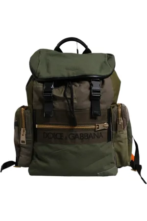 Dolce & Gabbana Väska, unisex, ONE Size, Grön Patchwork Rese Ryggsäck Väska