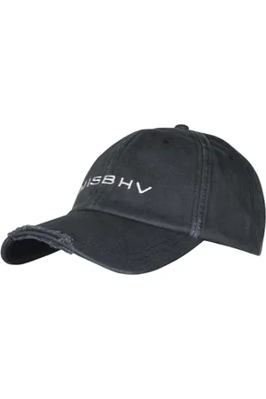 MISBHV Accessoarer, unisex, ONE Size, Bomull, London Svart Bomullskeps Sliten Logotyp