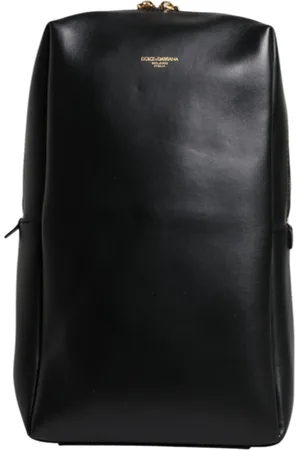 Dolce & Gabbana Väska, Herr, ONE Size, Läder, Svart Logotyp Läder Crossbody Väska