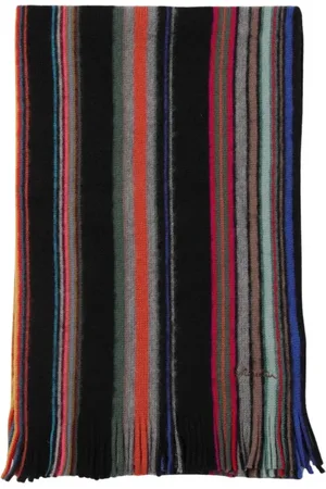 Paul Smith Accessoarer, Herr, ONE Size, Klassisk Svart Frans Sjal