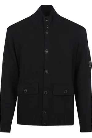 C.P. Company Stickade tröjor & koftor, Herr, S, Bomull, Blå Jacka för Män Ss25