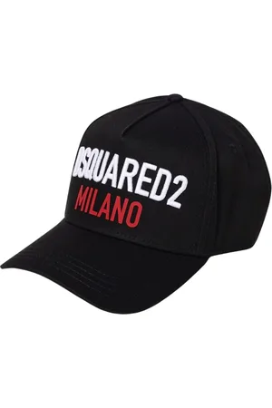 Dsquared2 Accessoarer, Herr, ONE Size, Bomull, Milano Baseball Cap Män Svart Hatt