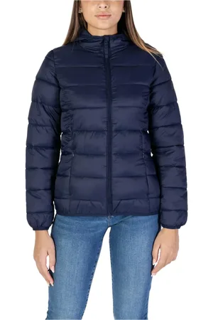 B YOUNG Jacka, Dam, S, Polyester, Blå Huva Vadderad Jacka