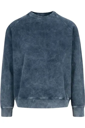 Mauro Grifoni Sweatshirts & Hoodies, Herr, M, Bomull, Stone Washed Långärmad Sweatshirt