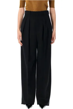 Saint Laurent Byxor, Dam, S, Svarta vida ullbyxor