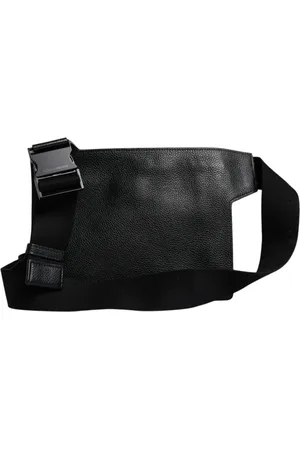 Dolce & Gabbana Väska, Herr, ONE Size, Läder, Svart Läder Messenger Crossbody Väska