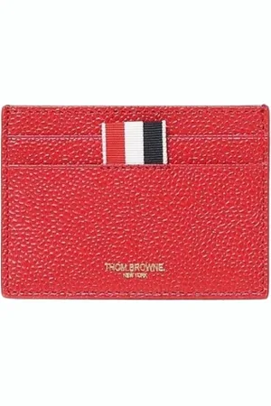 Thom Browne Accessoarer, Herr, ONE Size, Läder, Röd Läderkorthållare