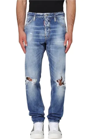 Dsquared2 Jeans, Herr, S, Slim-Fit Jeans med Faded Detaljer