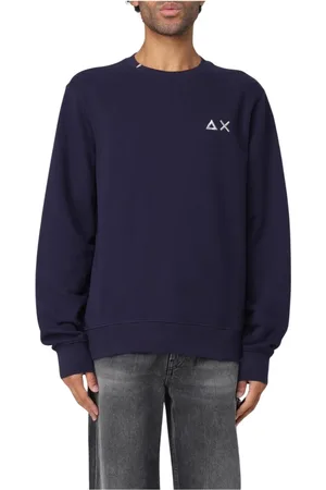sun68 Sweatshirts & Hoodies, Herr, XL, Bomull, Grå Crew Neck Sweatshirt
