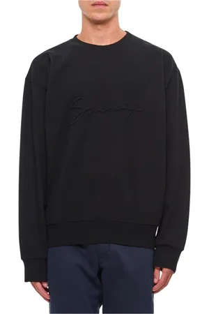 Givenchy Sweatshirts & Hoodies, Herr, M, Bomull, Präglad logga Sweatshirt Svart