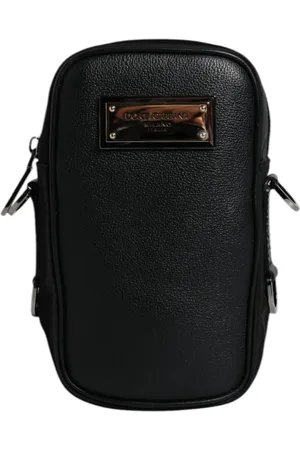 Dolce & Gabbana Väska, Herr, ONE Size, Läder, Svart Nylon Läder Crossbody Väska