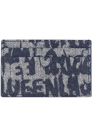 Alexander McQueen Accessoarer, Herr, ONE Size, Bomull, Graffiti Print Bomullskorthållare
