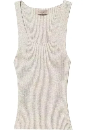 Twin-Set Topp, Dam, S, Linne, Guld Lurex Topp