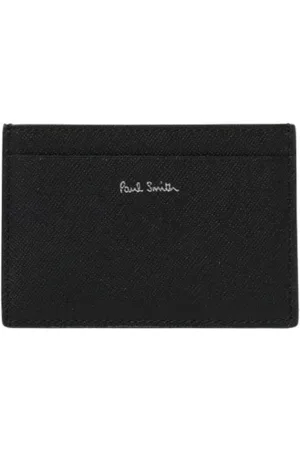 Paul Smith Accessoarer, Herr, ONE Size, Läder, Svart Läderkorthållare Plånbok