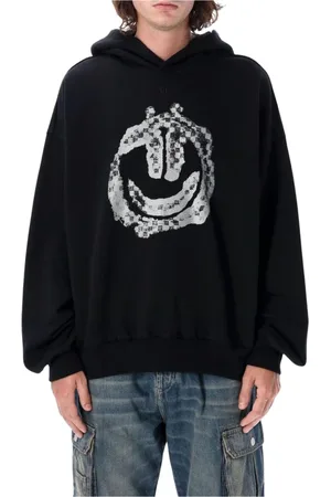 MISBHV Sweatshirts & Hoodies, Herr, L, Bomull, Smiley Face Hoodie