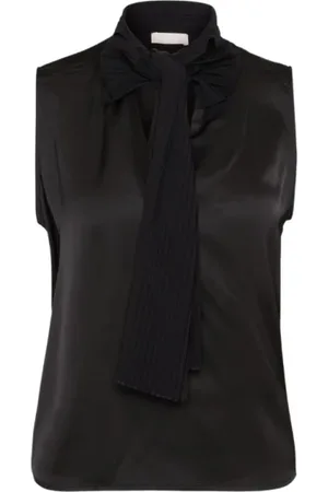 Liu Jo Topp, Dam, XL, Linne, Svart V-ringad linne