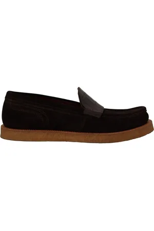 Dolce & Gabbana Skor, Herr, 44 EU, Läder, Bruna Mockaskor i Slip On-modell i läder