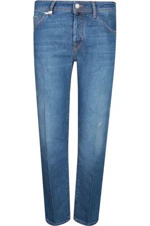 Jacob Cohen Jeans, Herr, W31, Denim, Blå Denim Jeans med Normal Midja