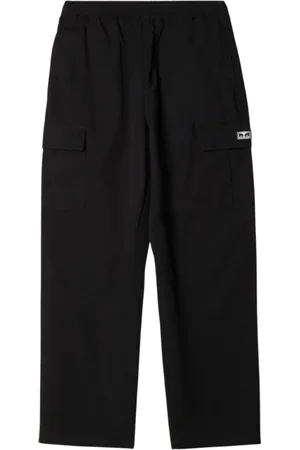 Obey Byxor, Herr, S, Bomull, Ripstop Cargo Byxor Svart