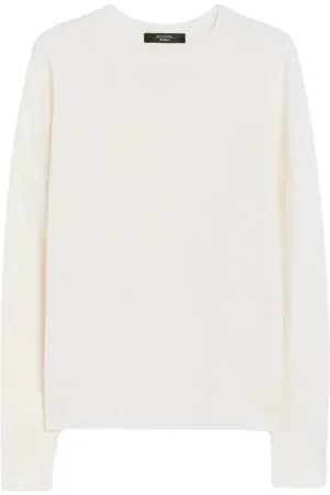 Max Mara Stickade tröjor & koftor, Dam, S, Linne, Lin Stickat för vår-sommar