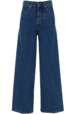 Serafini Jeans, Dam, M, Bomull, Klassiska Blåvida Ben Bomullsjeans