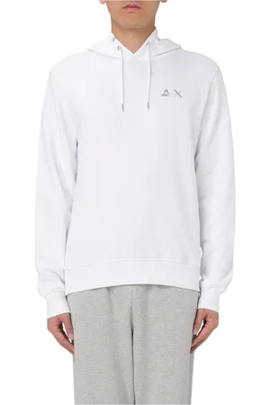 sun68 Sweatshirts & Hoodies, Herr, M, Bomull, Grå Huva Tröja för Män