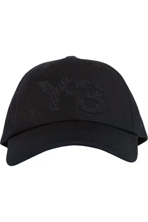 Y-3 Accessoarer, unisex, ONE Size, Bomull, Svart Bomull Logo Cap med Metallspänne
