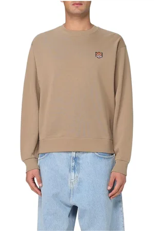Kenzo Sweatshirts & Hoodies, Herr, XL, Bomull, Grå Tiger Head Sweatshirt