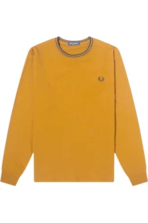 Fred Perry Topp, Herr, S, Bomull, Twin Tipped Långärmad T-shirt