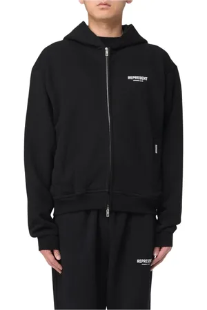 Represent Sweatshirts & Hoodies, Herr, L, Bomull, Svart ZipUp Hoodie