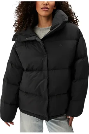 Calvin Klein Jacka, Dam, L, Polyester, Svart Turtleneck Button-Up Jacka
