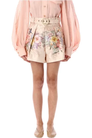 ZIMMERMANN Shorts, Dam, M, Bomull, Tropiska Elfenben Bermuda Shorts