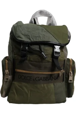 Dolce & Gabbana Väska, unisex, ONE Size, Grön Patchwork Rese Ryggsäck Väska