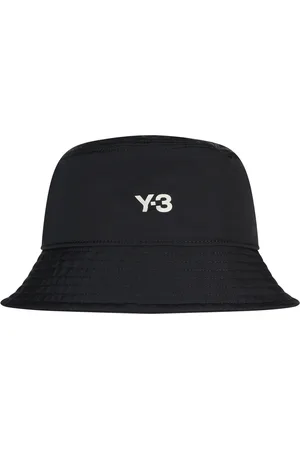 Y-3 Accessoarer, unisex, ONE Size, Polyester, Svart tekniskt tyg fiskarstil hatt