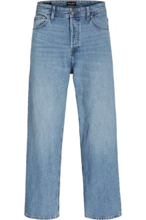 JACK & JONES Jeans, Herr, W27 L32, Denim, Blå Denim Baggy Fit Jeans