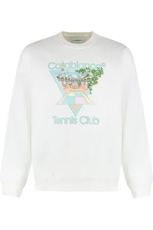 Casablanca Sweatshirts & Hoodies, Herr, S, Bomull, Bomull Crew-Neck Sweatshirt