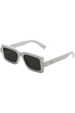 Retrosuperfuture Accessoarer, unisex, ONE Size, Modernt geometriskt solglasögon i vitt