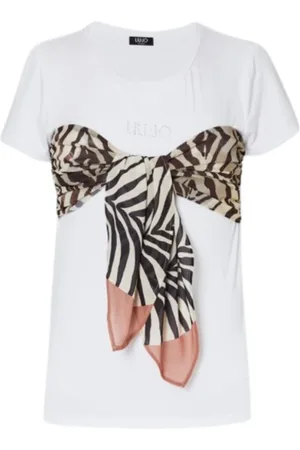 Liu Jo Topp, Dam, M, Vit kortärmad grundläggande T-shirt
