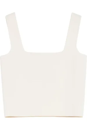 Max Mara Topp, Dam, XS, Fyrkantig hals Jacquard Top Pilade