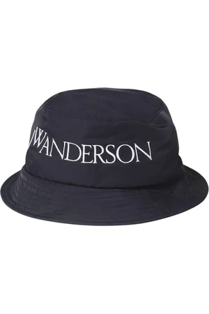 J.W.Anderson Accessoarer, Herr, S, Nylon, Svart Logo Bucket Hat