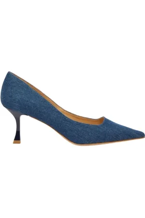pennyblack Skor, Dam, 39 EU, Denim, Denim Carlos Pumps med Square Neckline