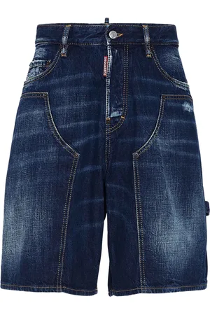 Dsquared2 Shorts, Herr, S, Denim, Blå Denim Snickarstil Shorts