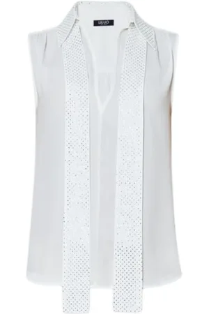 Liu Jo Topp, Dam, L, Polyester, Elegant Georgette Tanktop med Scarf
