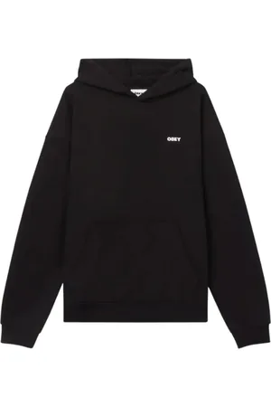 Obey Sweatshirts & Hoodies, Herr, XL, Bomull, Bomullshoodie med broderat logotyp