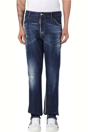 Dsquared2 Jeans, Herr, M, Denim, Stiliga Distressed Denim Jeans