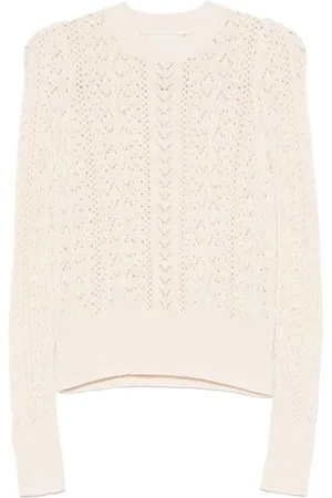 Isabel Marant Stickade tröjor & koftor, Dam, M, Bomull, Tröja Stiligt Skär Komfort Elegans