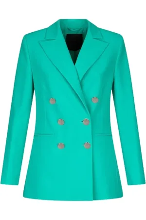 Liu Jo Jacka, Dam, L, Polyester, Grön ECS Blazer Doppiopetto jacka