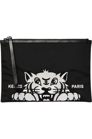 Kenzo Väska, Herr, ONE Size, Läder, Broderad Tiger Clutch